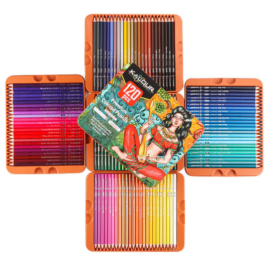 KALOUR 120 Professional Colored Drawing Pencils Set