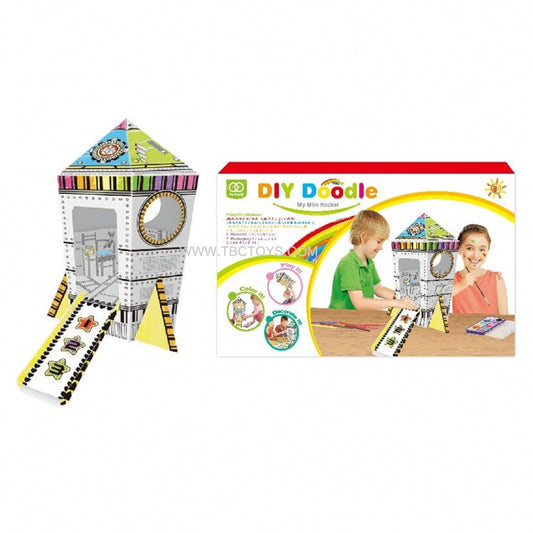 3D puzzle set DIY cardboard color house doodle