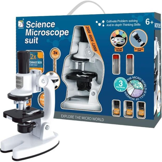 Science Microscope Suit 1200X Primary School Students Biological Microscope Toy