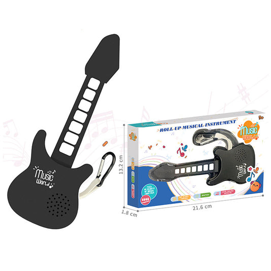 Pocket piano gifts music toys guitar mini silicone electronic piano beginners practice roll up piano