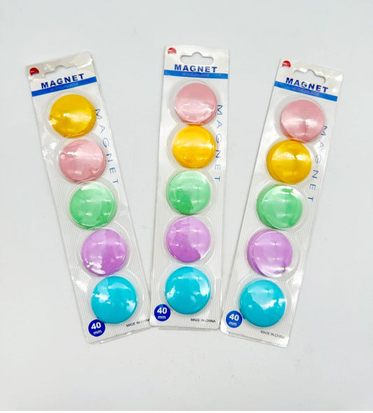 Pastel Color Round Magnets Buttons 30mm
