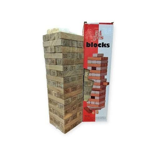 54 Large-Scale Wooden Blocks High Casual Wooden Toy