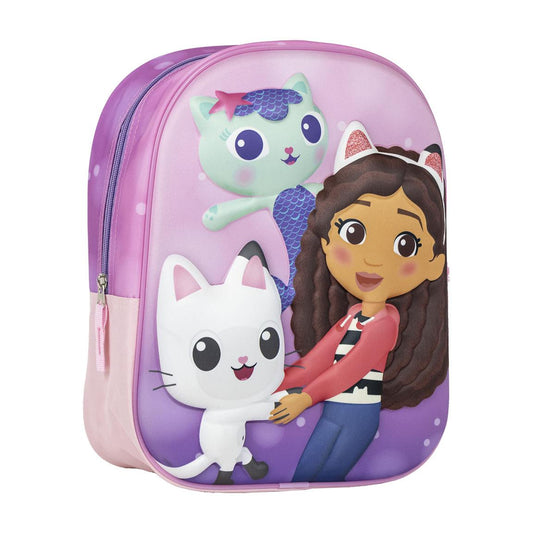 Cerda - Kids Backpack - 3D Gabby's Dollhouse | سيردا - حقيبة ظهر للأطفال - 3D غابي دولهاوس