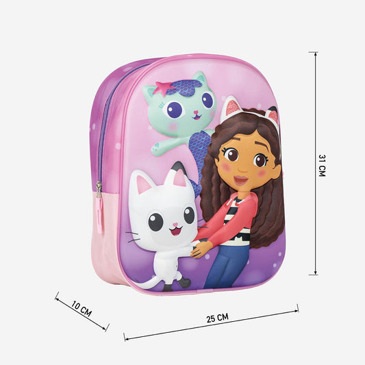 Cerda - Kids Backpack - 3D Gabby's Dollhouse | سيردا - حقيبة ظهر للأطفال - 3D غابي دولهاوس