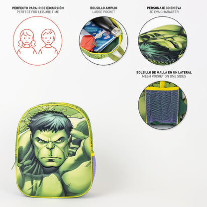 Cerda - Kids Backpack - 3D Avengers Hulk | 3D سيردا - حقيبة ظهر للأطفال -  أفنجرز هالك