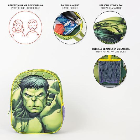 Cerda - Kids Backpack - 3D Avengers Hulk | 3D سيردا - حقيبة ظهر للأطفال -  أفنجرز هالك