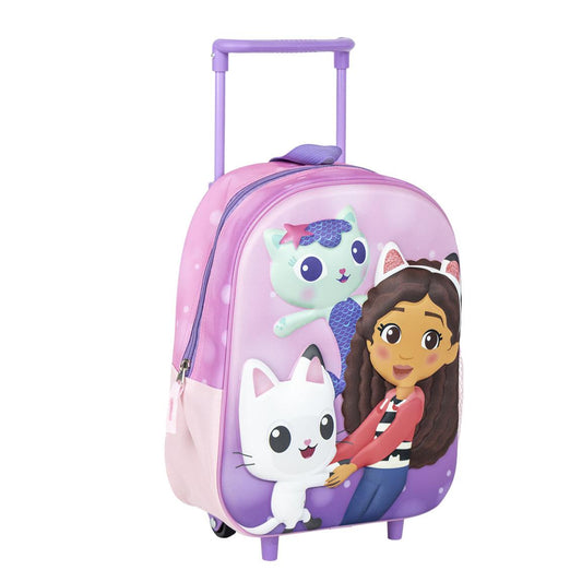 Cerda - Kids Backpack Trolley - 3D Gabby´S Dollhouse | سيردا - حقيبة ظهر للأطفال بعجلات - 3D غابي دولهاوس