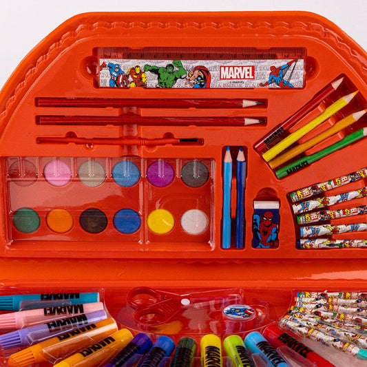 Cerda - Coloring Stationery Set - 50 Pieces - Marvel | سيردا - مجموعة أدوات تلوين - 50 قطعة - مارفل
