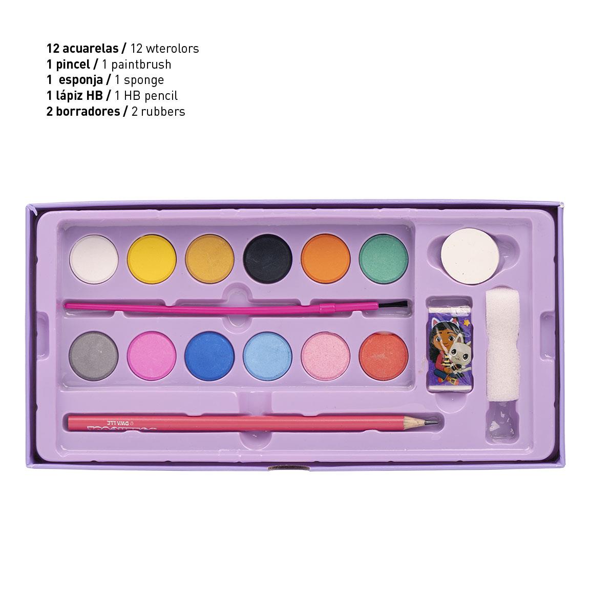 Cerda - Coloring Stationery Set Gabby's Dollhouse | سيردا - مجموعة أدوات تلوين حقيبة منزل دمى جابي