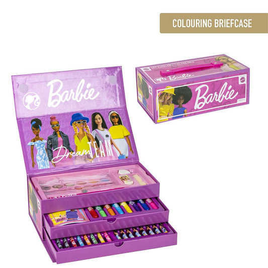 Cerda - Coloring Stationery Set Briefcase Barbie | سيردا - مجموعة أدوات تلوين حقيبة باربي