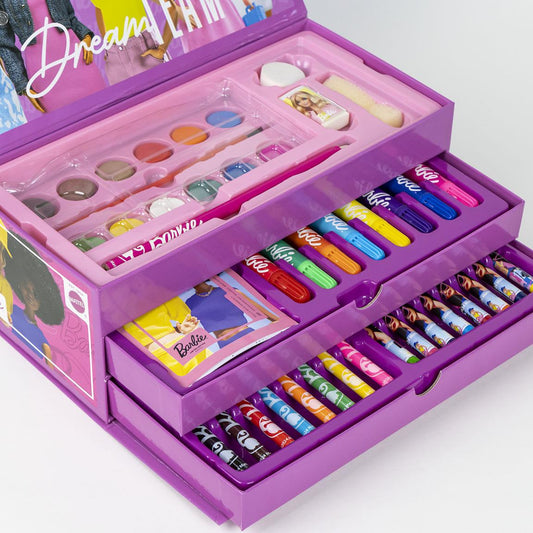 Cerda - Coloring Stationery Set Briefcase Barbie | سيردا - مجموعة أدوات تلوين حقيبة باربي