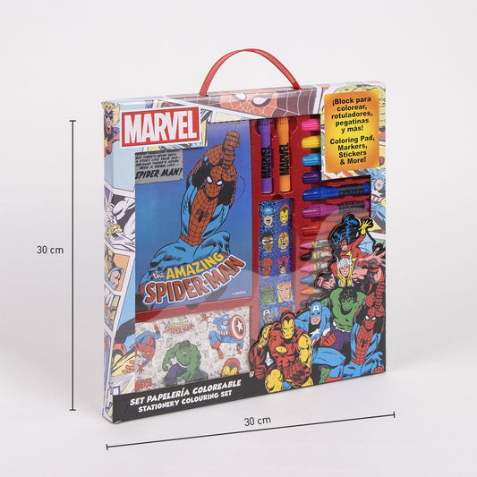 Cerda - Coloring Stationery Set Display Marvel | سيردا - مجموعة أدوات تلوين عرض مارفل