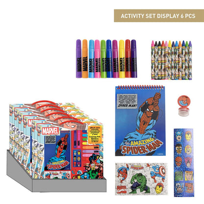 Cerda - Coloring Stationery Set Display Marvel | سيردا - مجموعة أدوات تلوين عرض مارفل