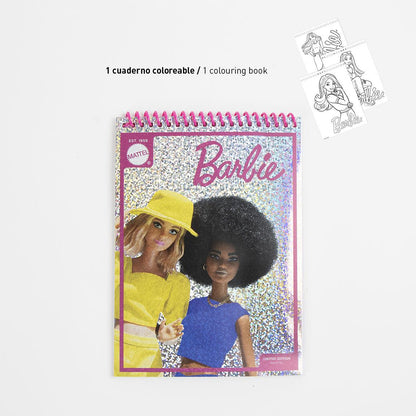 Cerda - Coloring Stationery Set Display Barbie | سيردا - مجموعة أدوات تلوين عرض باربي