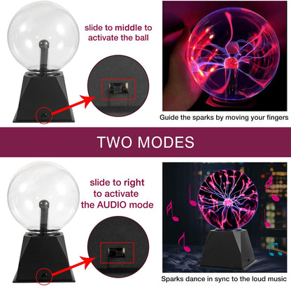 The Source - Plasma Ball 6" (UK Mains Plug) | ذا سورس - كرة البلازما 6 بوصات (قابس ثلاثي)