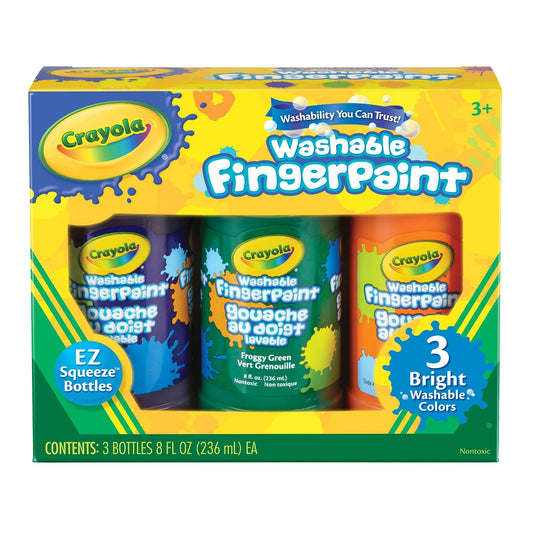CRAYOLA 3 Mk Washable Fingerpaint Tubes