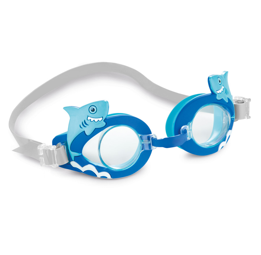 Fun Kids Goggles, Assorted Colors, 3-8 Years (Sharks)