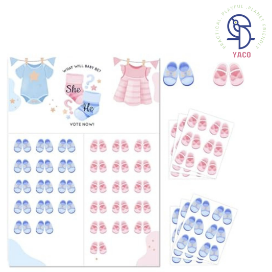 Gender Reveal Voting Poster -Shoes