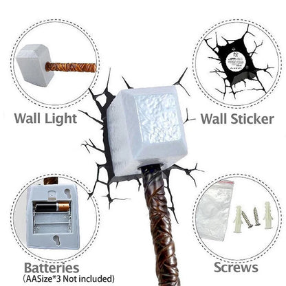 The Source - 3Dl - Marvel Thor Hammer Light | 3Dl - ذا سورس - ضوء مطرقة ثور من مارفل