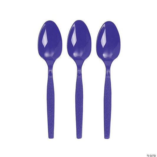 Mauve Plastic Spoons – 20 PCS, Disposable Party Cutlery, Elegant & Durable Design for Birthdays, Events & Celebrations ملاعق بلاستيك موف – 20 قطعة، أدوات طعام للاستعمال مرة واحدة، تصميم أنيق ومتین للحفلات والمناسبات