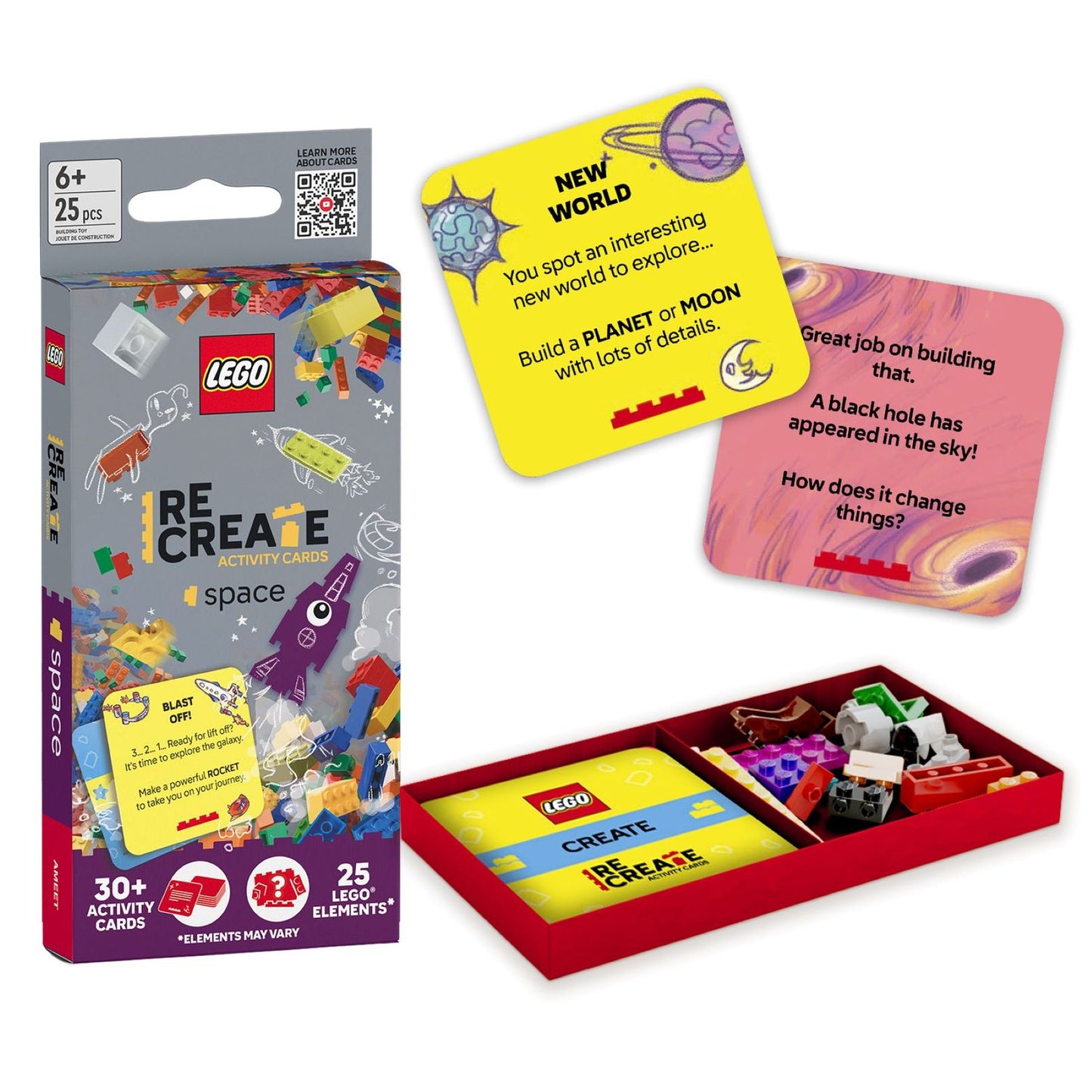 LEGO Series Re Create Activity Cards : Space - 25 Pcs -