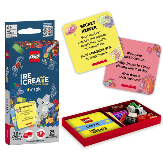 LEGO Serries Re Create Acthvity Cards : Magic - 25 Pcs -