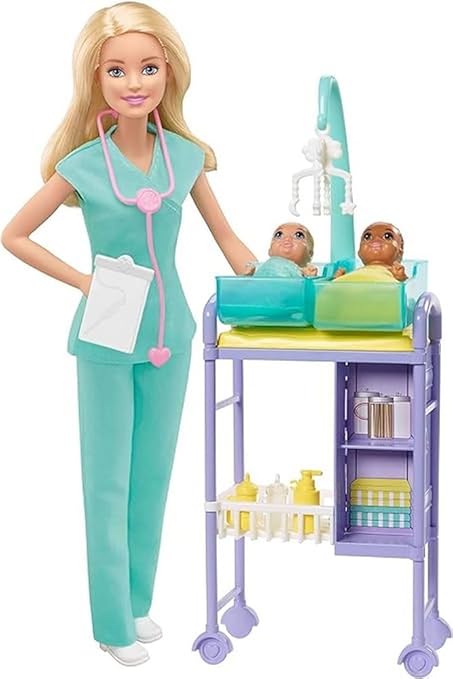 BRB Careers Baby Doctor Playset – Fun Doctor Role Play Set for Kids | طقم دمية طبيبة الأطفال للعب التمثيلي الممتع