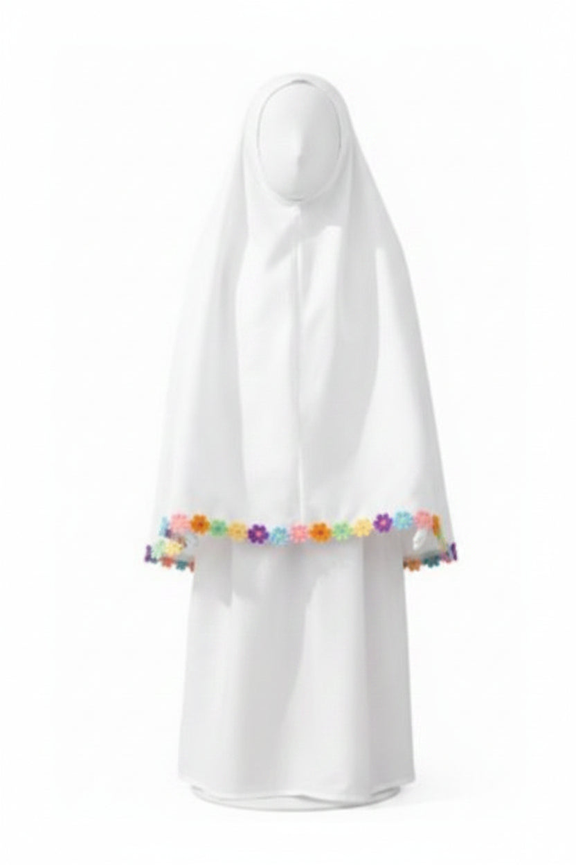 Colorful Kids’ Prayer Set with Trimming - طقم صلاة أطفال بالوان مع تطريزات
