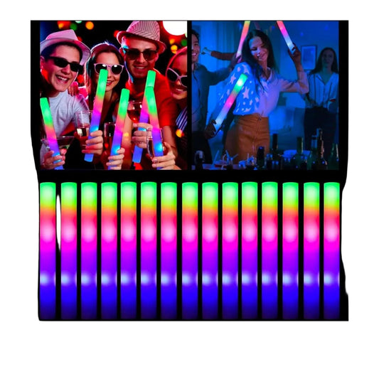 LED Foam Glow Stick – 45 cm, 3 Modes, Battery Included – 1 PCS عصا فوم مضيئة LED – 45 سم، 3 وضعيات، بطارية مرفقة – قطعة واحدة