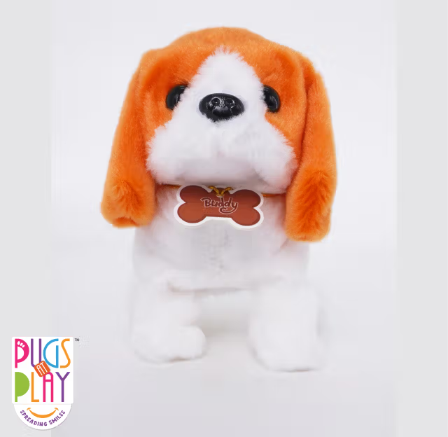 PUGS AT PLAY WALKING BUDDY 6.5in لعبة الجرو بودي المحشو المتحرك