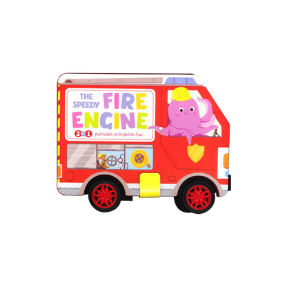 PULL BACK STORYBOOK - THE SPEEDY FIRE ENGINE