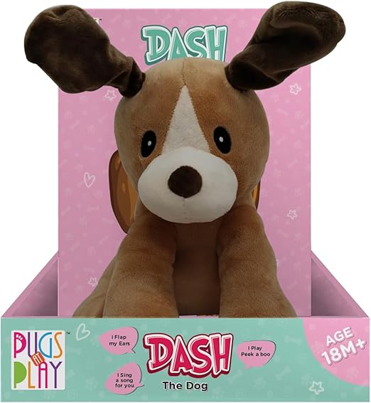 PUGS AT PLAY - PEEK A BOO DASH 10IN لعبة الكلب داش  المحشو