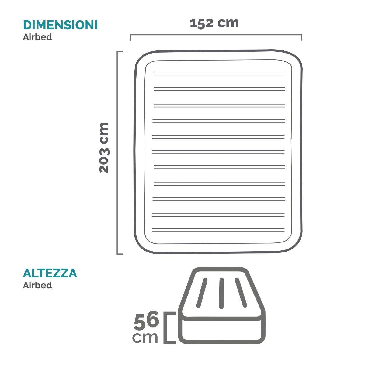 Air Bed 1.52mx2.03mx56cm