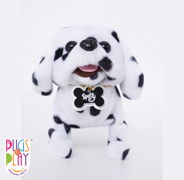 PUGS AT PLAY WALKING SPOTTY 6.5in لعبة الجرور سبوتي المحشو المتحرك