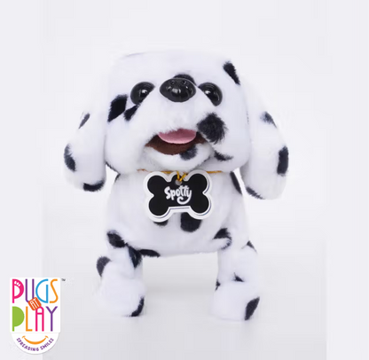 PUGS AT PLAY WALKING SPOTTY 6.5in لعبة الجرور سبوتي المحشو المتحرك