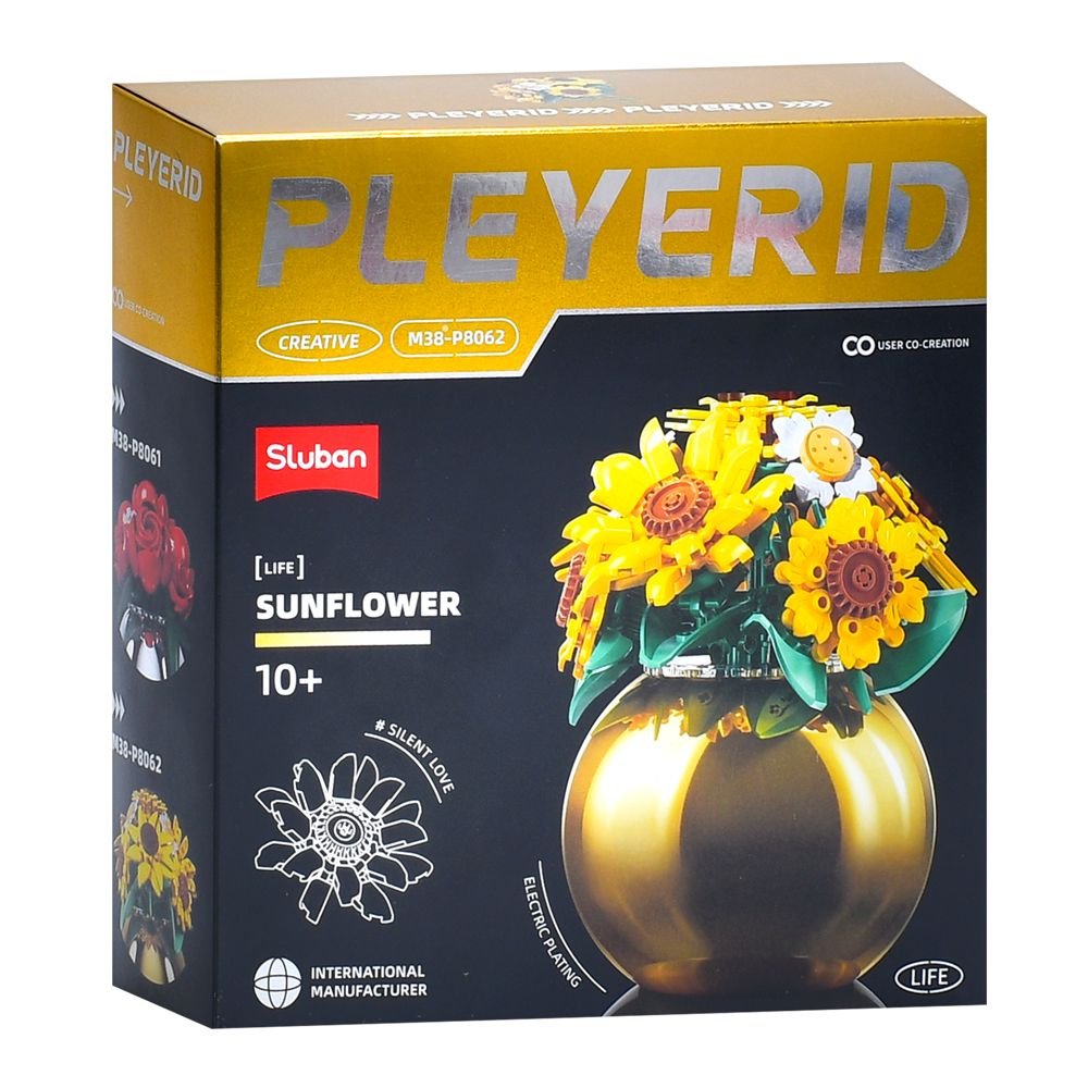 Sluban Building Blocks - Pleyerid-Sunflower（Plated vases）288pcs