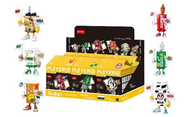 Sluban Building Blocks - Pleyerid-Beverage Man (6 Boxes in 1 Display Box) [M38-B1123-06]