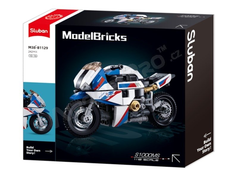 Sluban Building Blocks - ModelBricks S1000MS Motorcycle 1 - 12 – 242 Pieces