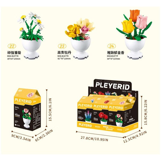 Sluban Building Blocks - Pleyerid-Potted Plants (6 Boxes in 1 Display Box)