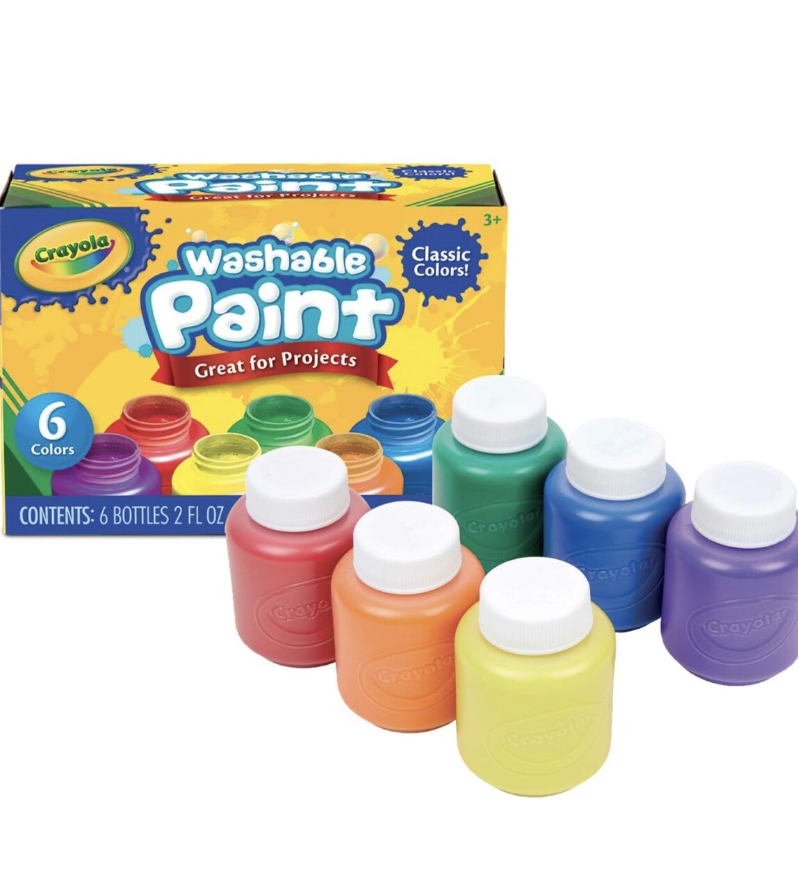 6 WASHABLE PAINTS 238 ML