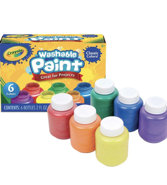 6 WASHABLE PAINTS 238 ML