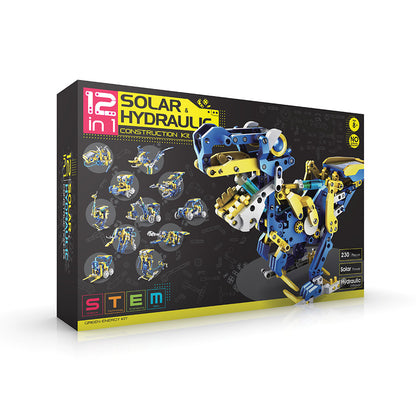 The Source - 12 In 1 Solar Hydraulic Construction Kit - Age 8+ | ذا سورس - طقم البناء الشمسي الهيدروليكي 12 في 1 - العمر 8+