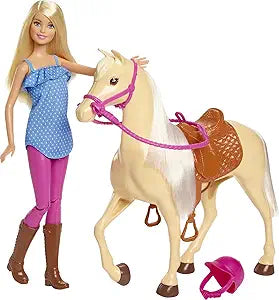 BRB Basic Horse & Doll Set (Blonde) – Fun Riding Adventure Playset | طقم الدمية مع الحصان للعب المغامرات والخيال للأطفال
