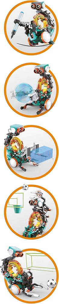The Source - 5 In 1 Mechanical Coding Robot - Age 8+ | ذا سورس - روبوت ميكانيكي ترميز 5 في 1 - العمر 8+