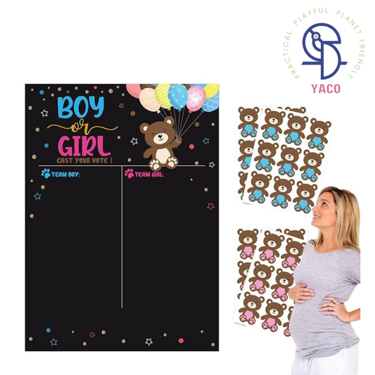 Gender Reveal Voting Poster -Teddy