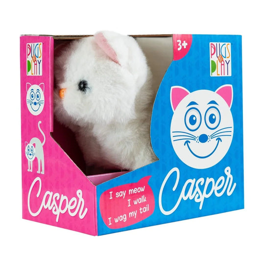 PUGS AT PLAY WALKING CASPER 6.5in - لعبة القطة كاسبير المحشوة المتحركة