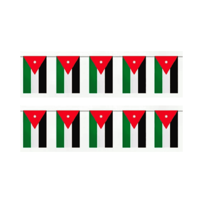 ordan Flag Rope 4.5m 10Flag each(30CM*40CM) حبل أعلام الأردن 4.5 متر (10 أعلام)