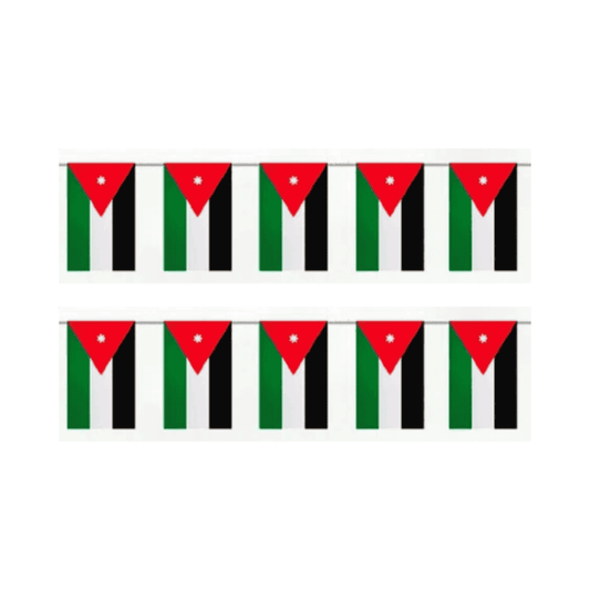 ordan Flag Rope 4.5m 10Flag each(30CM*40CM) حبل أعلام الأردن 4.5 متر (10 أعلام)