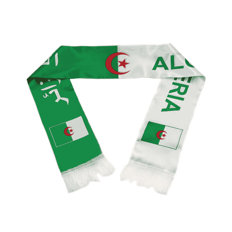 ALGERIA World Cup 2026 Scarf 14x135cm وشاح الجزائر لكأس العالم 2026 (14 × 135 سم)