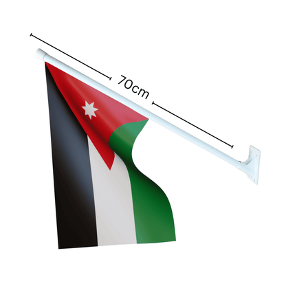 JORDAN Flag 60cm X 120cm with pole 70cm علم الأردن 60 × 120 سم مع سارية بطول 70 سم